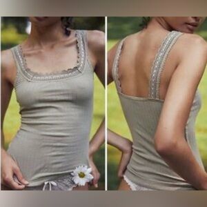 Free People Only You Lace Trim Tank Top